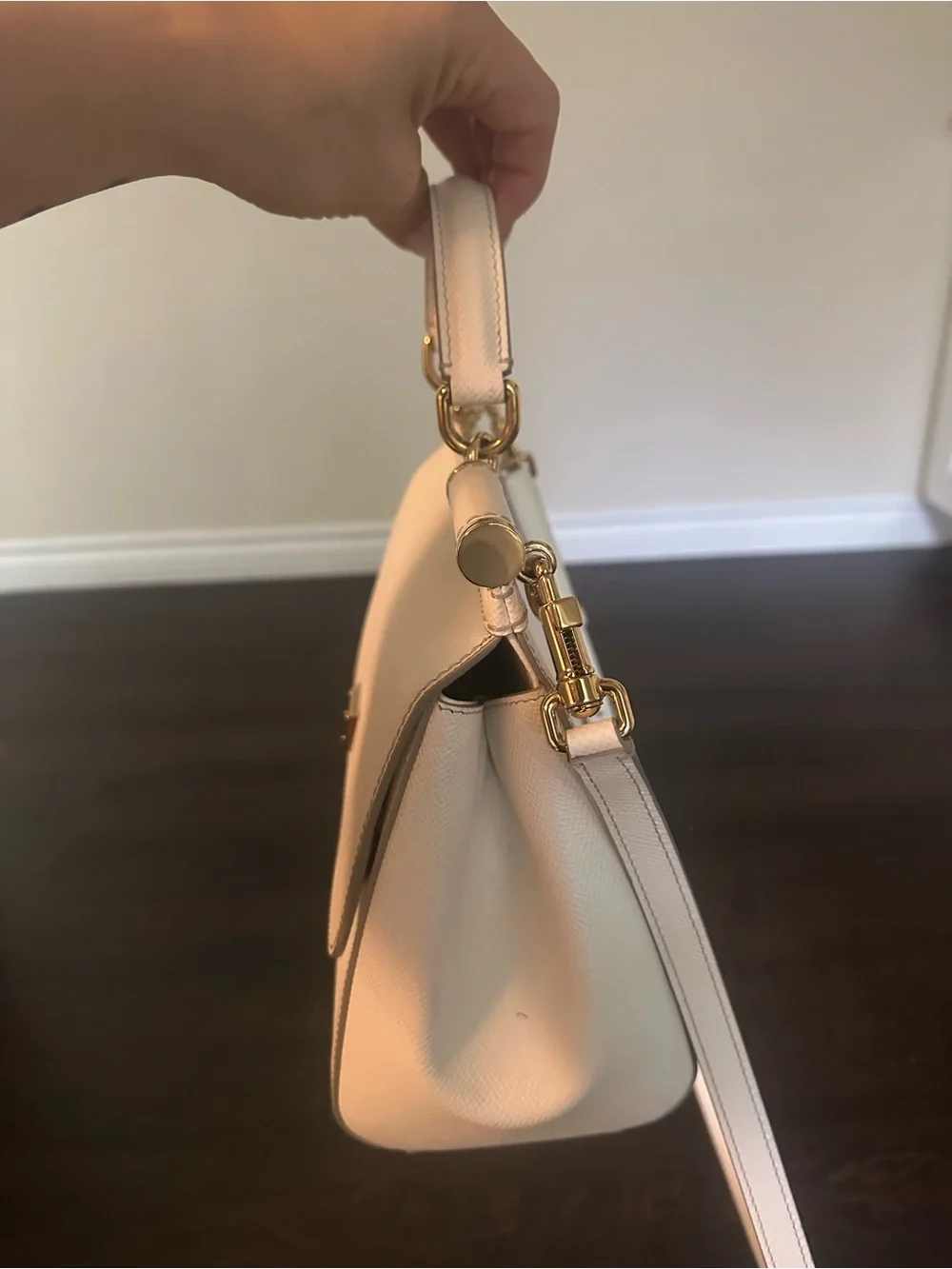 Dolce & Gabbana Top-Handle Satchel with Gold Hardware (removable strap)